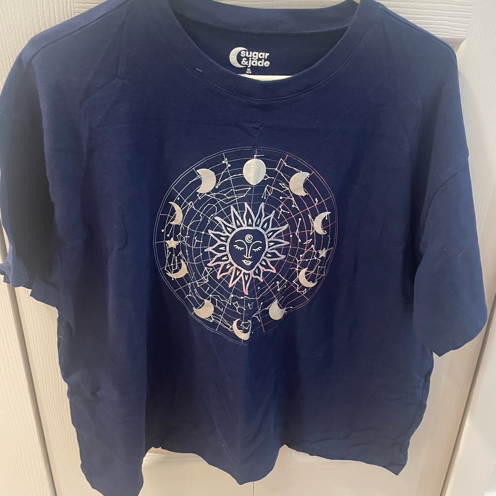 Sugar & Jade Kids Navy Blue Graphic Tee